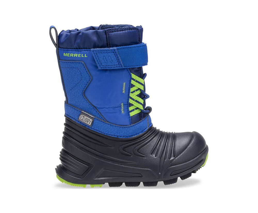 Merrell Boots Blue/Black - Snow Quest Lite 2.0 Waterproof Jr. - Kids 46XLCGPKT